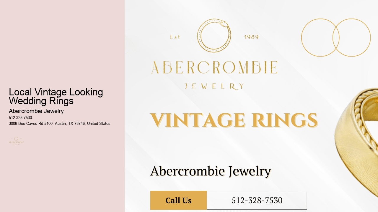 Local Vintage Looking Wedding Rings